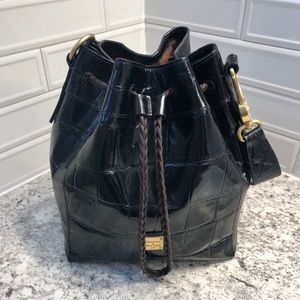 Dooney & Bourke Croco Hattie Drawstring Purse